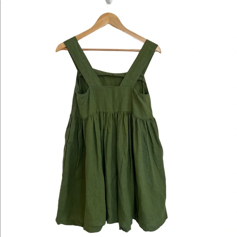 Yuki Buttons Handmade Linen Dress